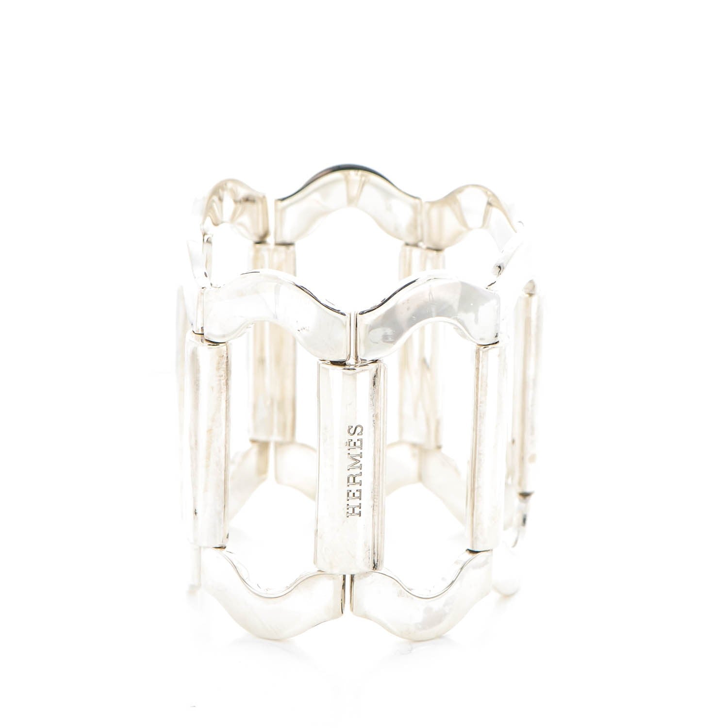 Hermes Sterling Silver Wide Cuff M 3 of 6