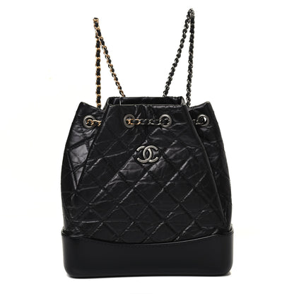 Chanel Aged Calfskin Quilted Small Gabrielle Backpack Black 1 of 4