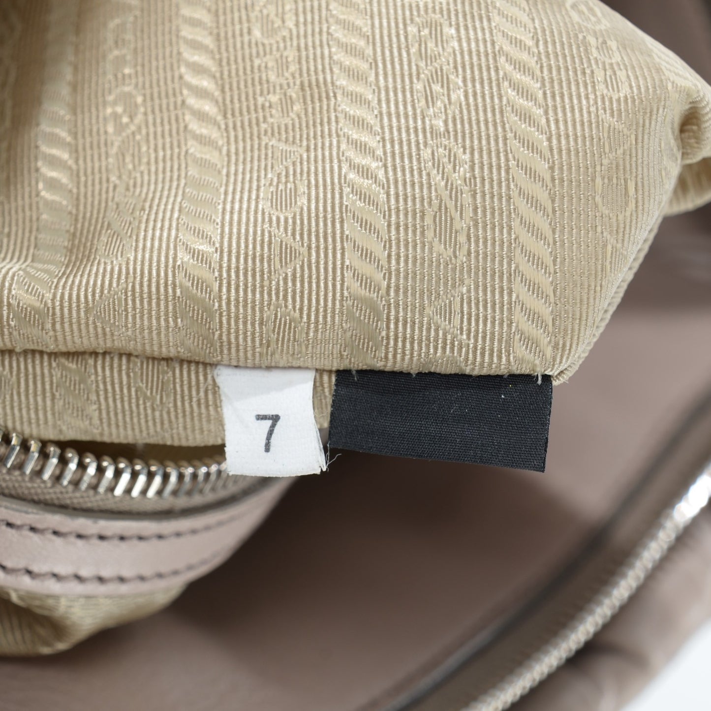 Nappa Gaufre Shopping Satchel Pomice