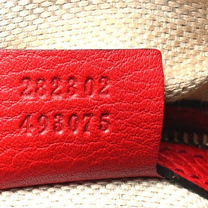 Gucci Pebbled Calfskin Medium Soho Boston Red 7 of 11