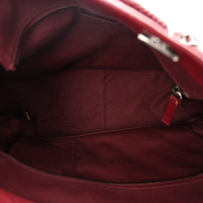 Chanel Crumpled Lambskin Quilted Large Tote Burgundy 5 of 11