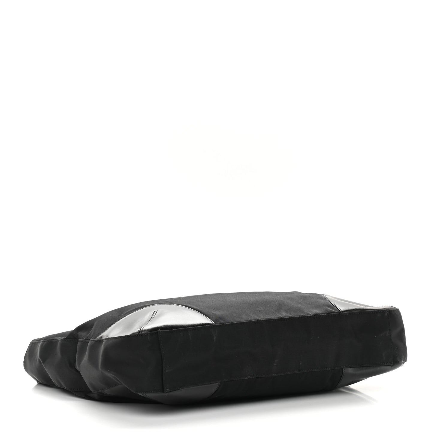 Calfskin Tessuto Nylon Easy Shoulder Bag Black