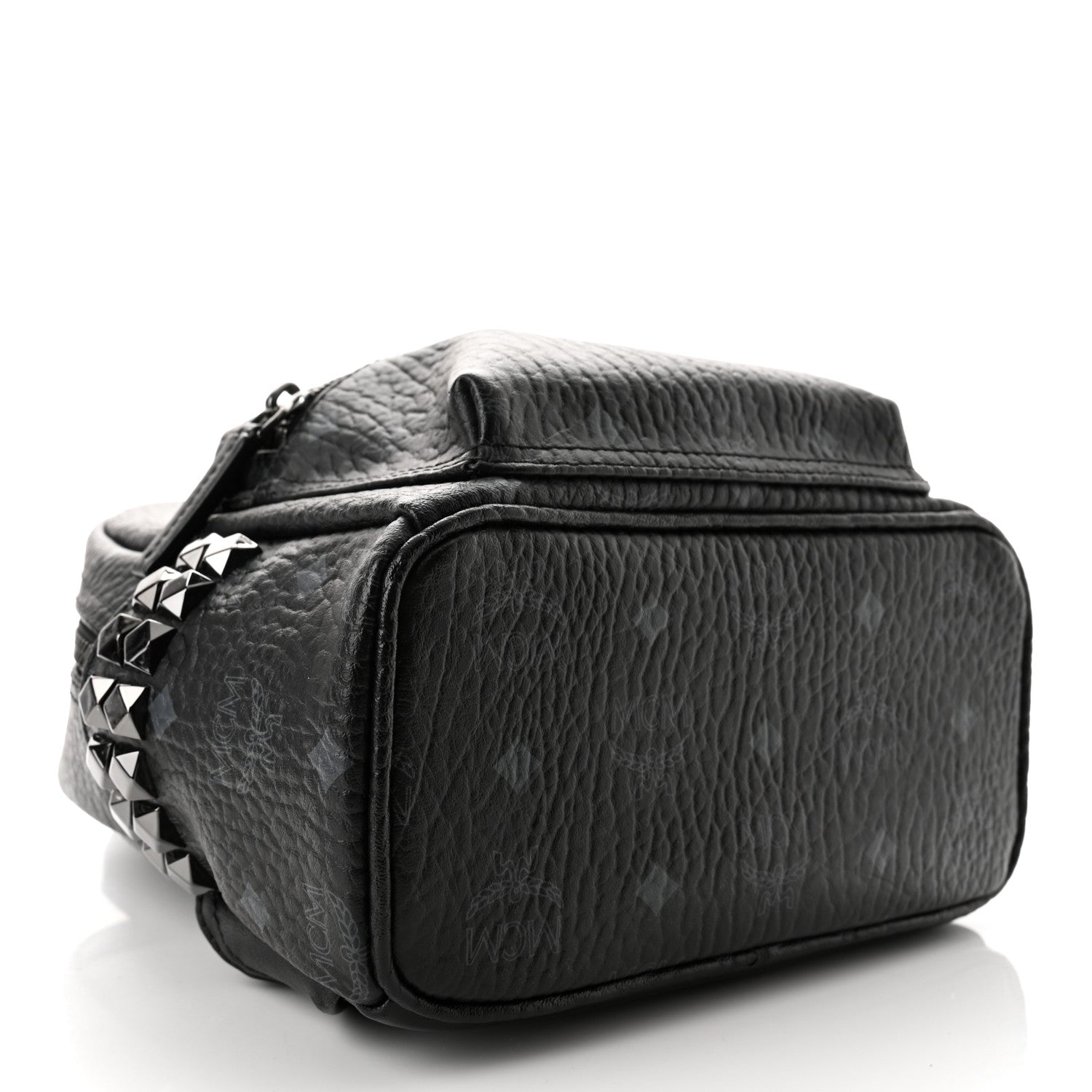 MCM Visetos Side Stud Mini Stark Backpack Black 3 of 8