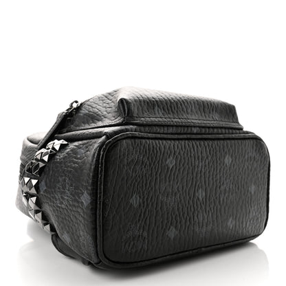 MCM Visetos Side Stud Mini Stark Backpack Black 3 of 8