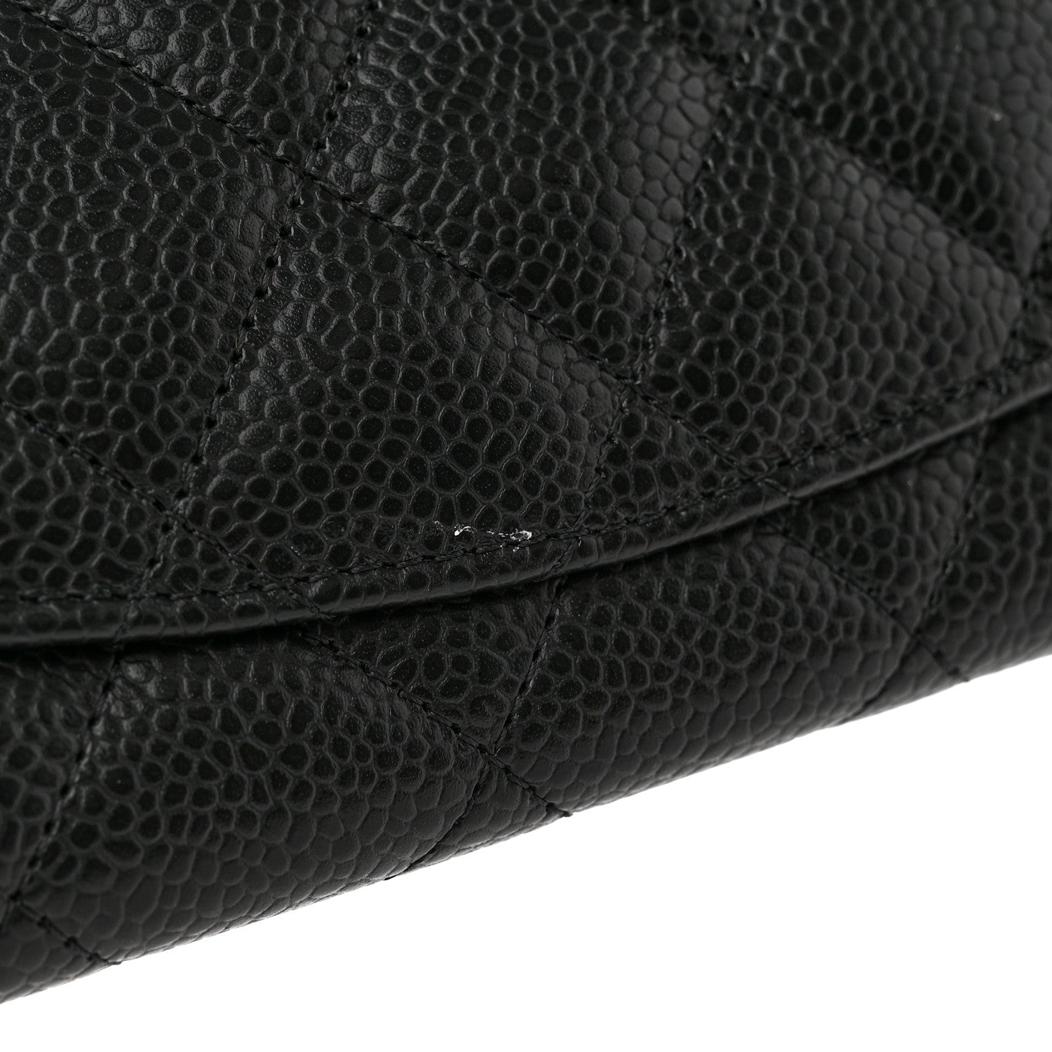 Chanel Caviar Quilted Large Gusset Flap Wallet Black 9 of 10
