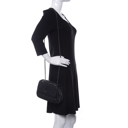 Chanel Calfskin Quilted Small Frame In Chain Flap Black 2 of 10