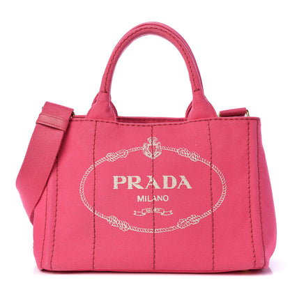 Prada Canapa Small Logo Tote Peonia 1 of 13