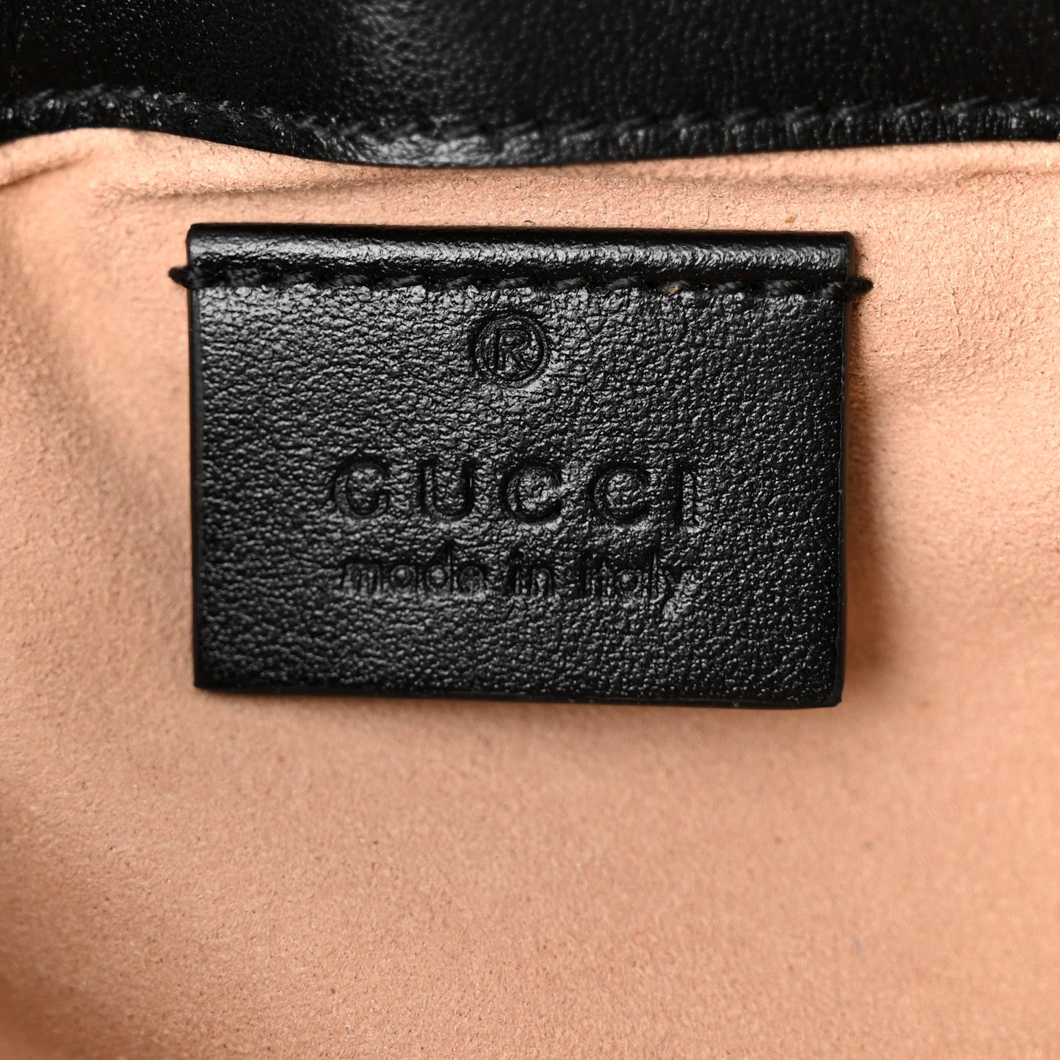 Gucci Calfskin Matelasse Super Mini GG Marmont Shoulder Bag Black 6 of 11