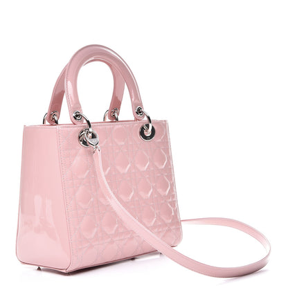 Christian Dior Patent Cannage Medium Lady Dior Rose Clair 4 of 8