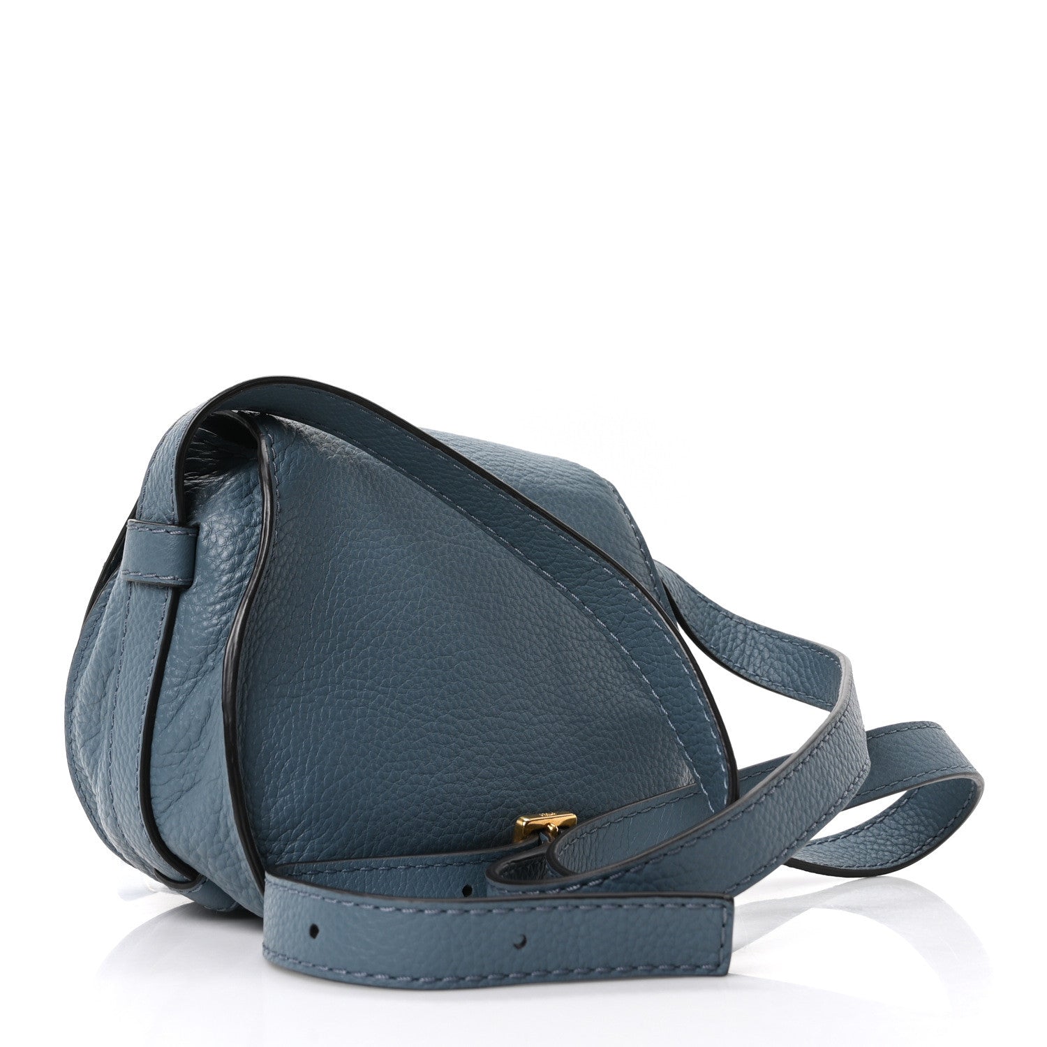 Chloe Calfskin Mini Marcie Round Crossbody Bag Mirage Blue 3 of 10