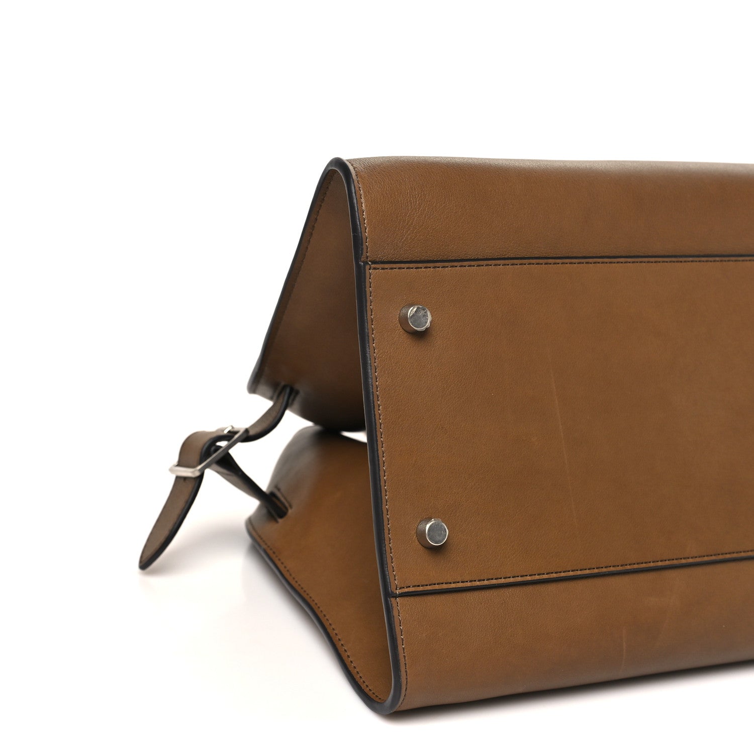 The Row Polished Saddle Calfskin EW Margaux Muschio 8 of 9