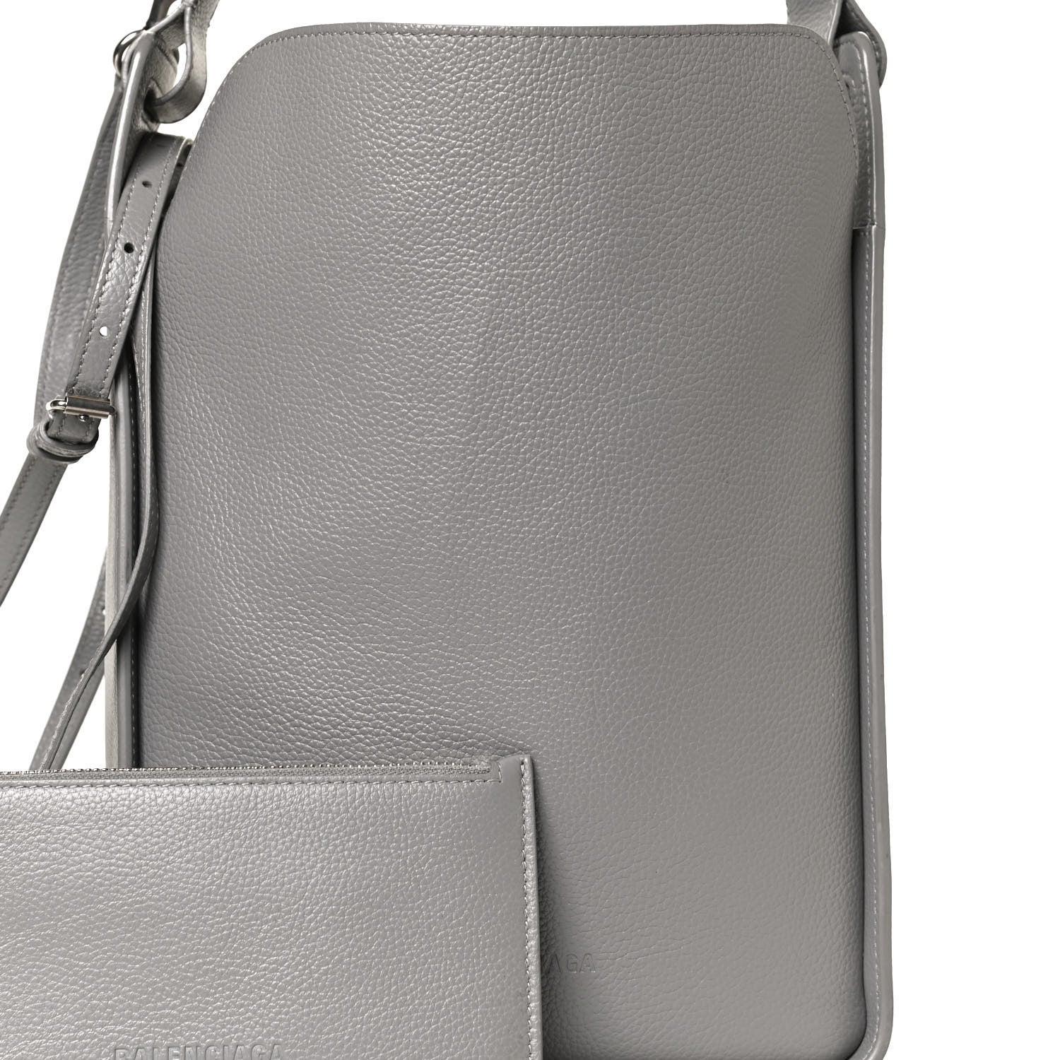 Balenciaga Calfskin Logo Embossed Small Tool 2.0 North-South Tote Balenciaga Grey 7 of 12