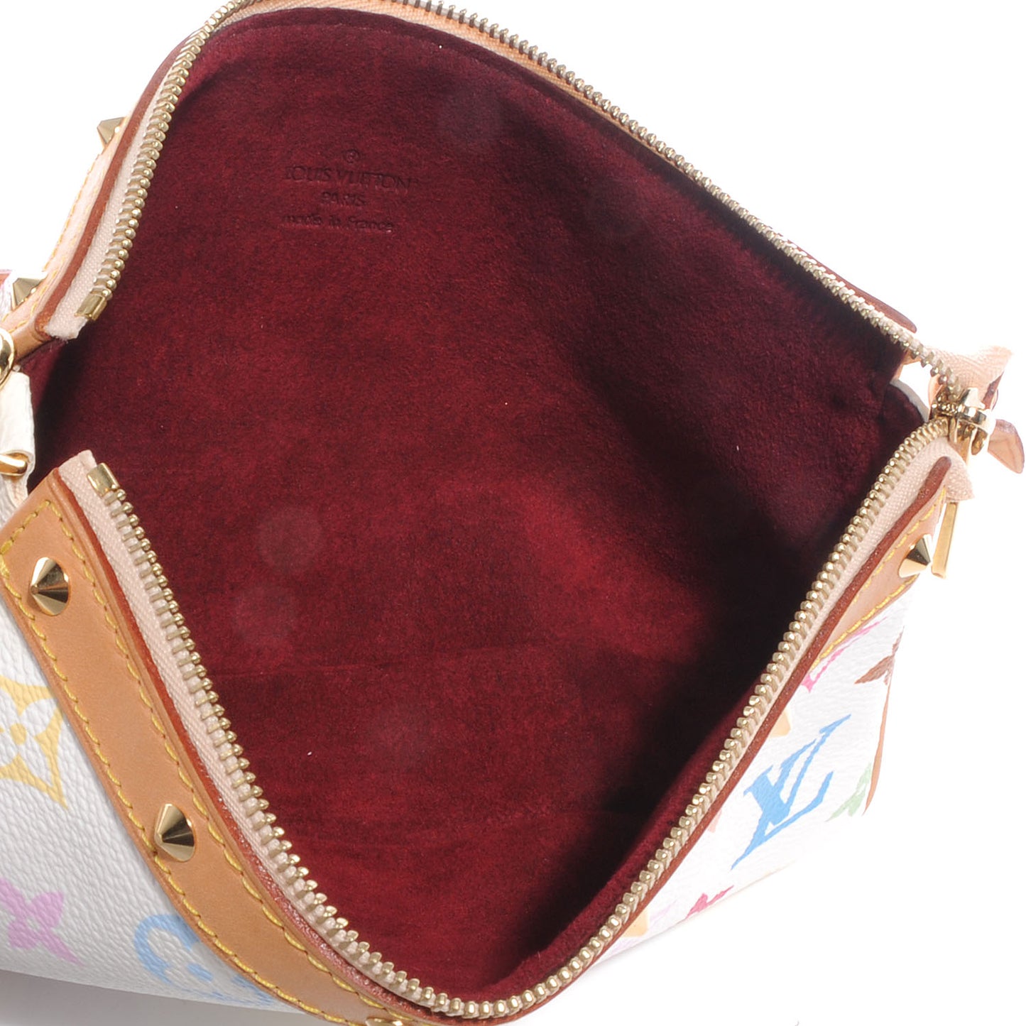 Monogram Multicolor Pochette Accessories White