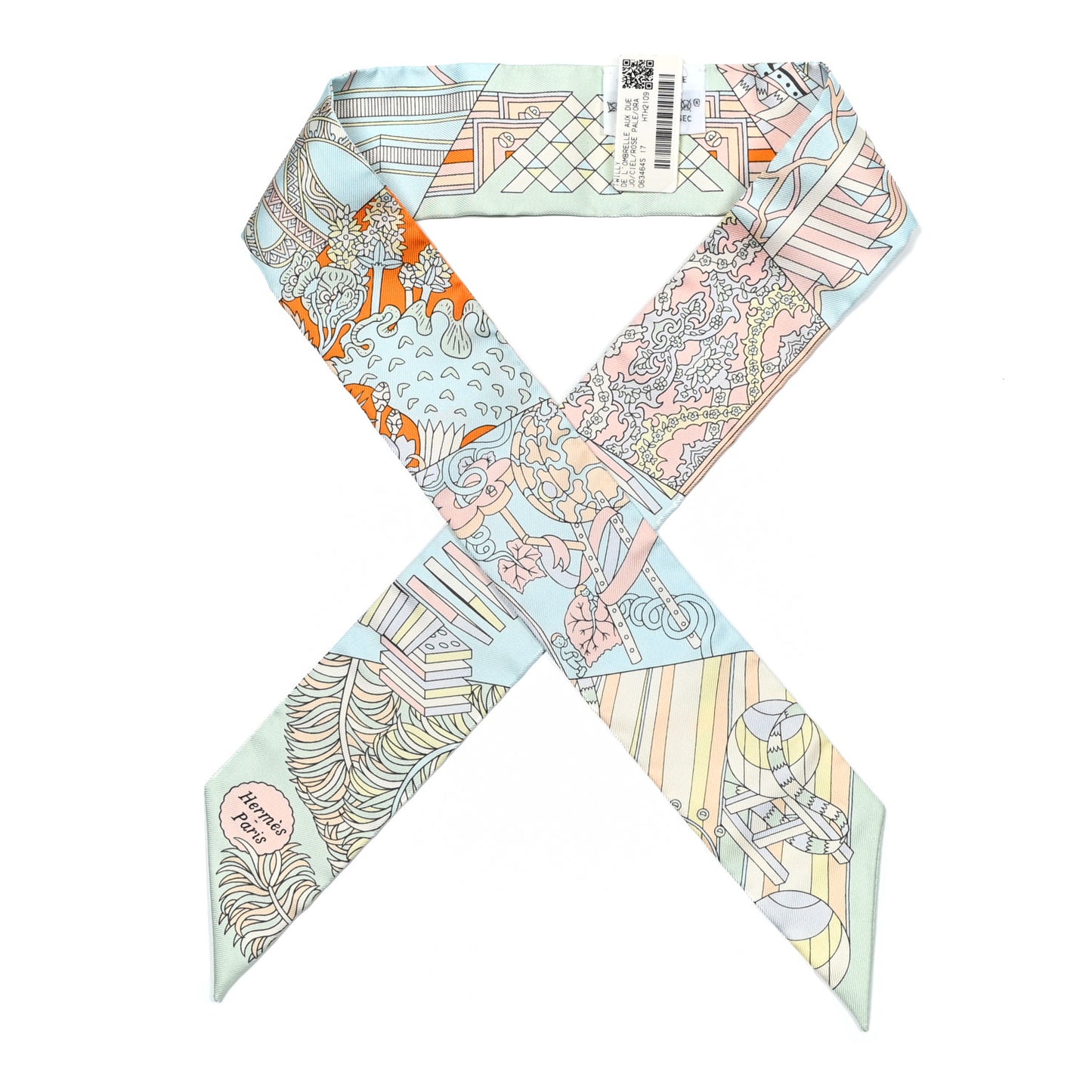 Silk De l'Ombrelle Aux Duels Twilly Ciel Rose Pale Orange