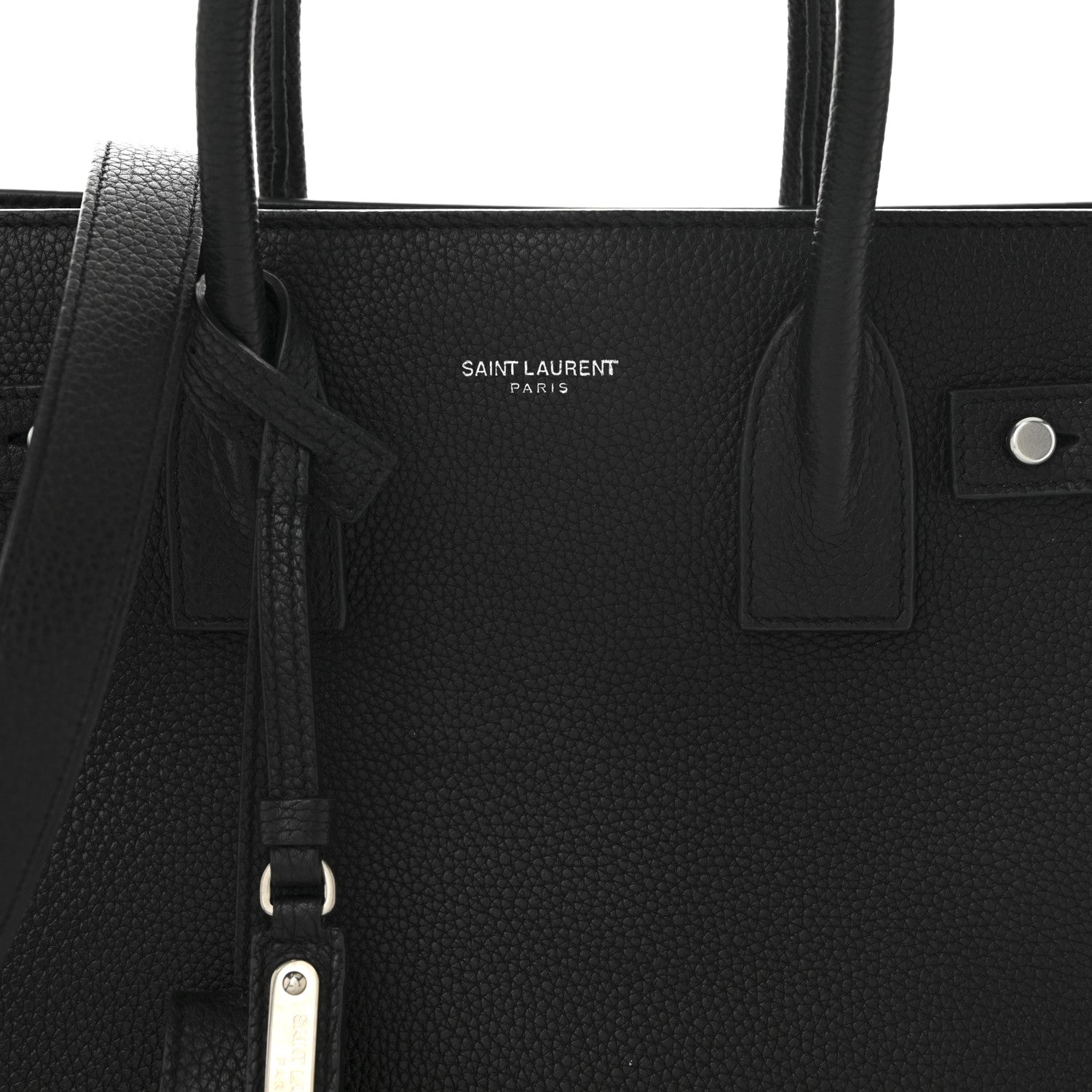 Saint Laurent Grained Calfskin Baby Sac De Jour Souple Black 8 of 11