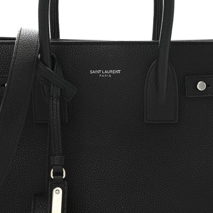 Saint Laurent Grained Calfskin Baby Sac De Jour Souple Black 8 of 11