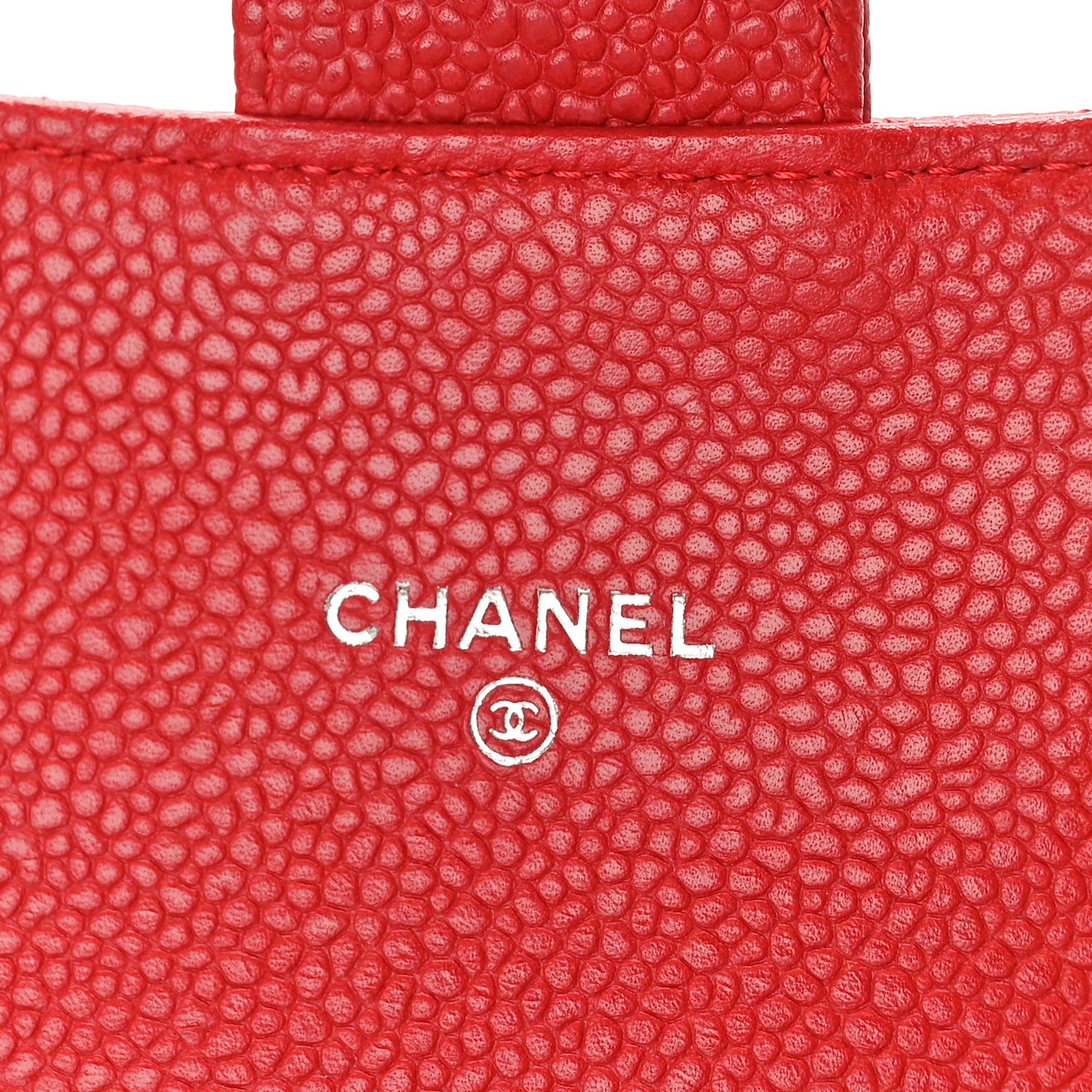 Caviar Quilted Travel Wallet Red