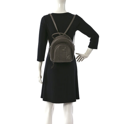 Prada Soft Calfskin Impunture Diagramme Day Backpack Bambu 3 of 8
