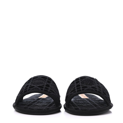 Christian Dior Velvet Cannage Chez Moi Sandal 36 Black 2 of 9