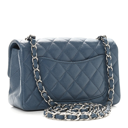 Chanel Caviar Quilted Mini Rectangular Flap Blue 3 of 9
