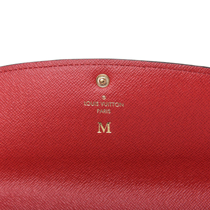 Louis Vuitton Damier Ebene Emilie Wallet Red 8 of 10