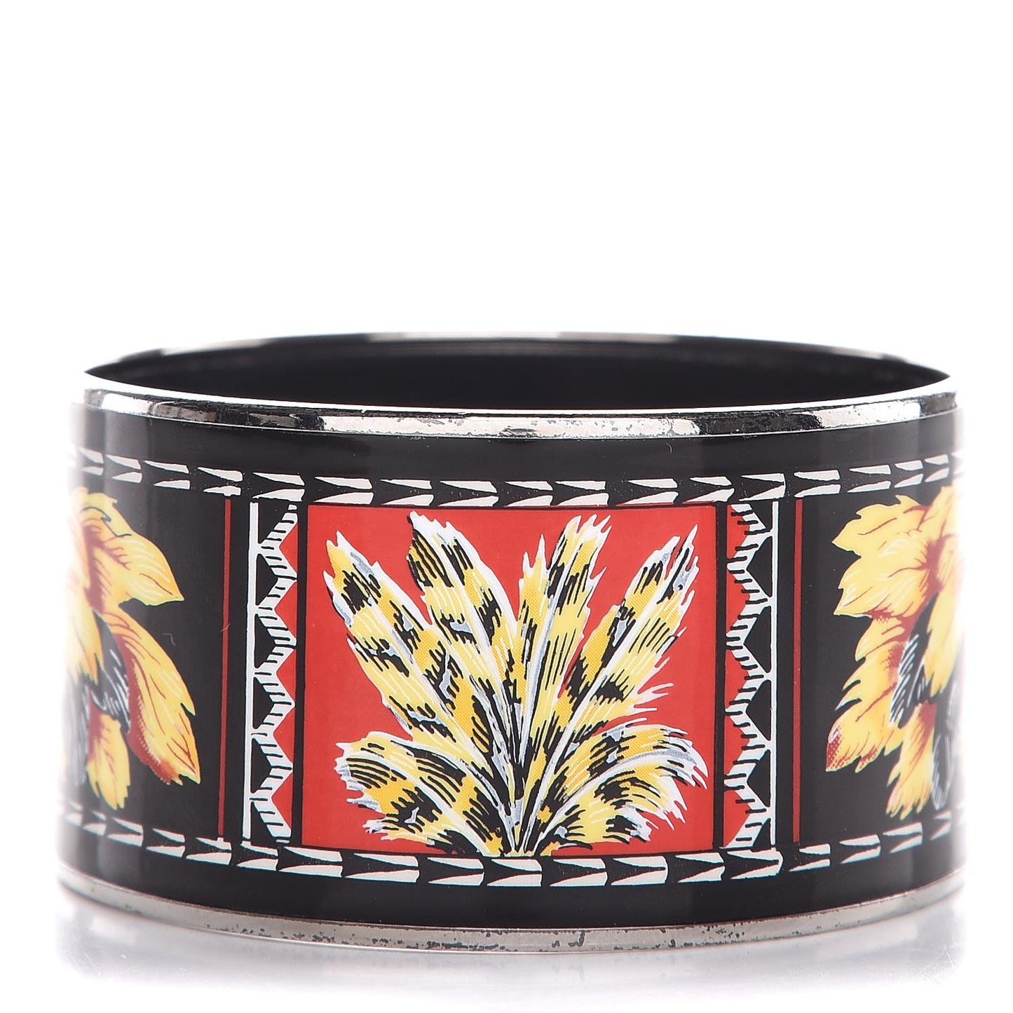 Enamel Printed Brazil Extra Wide Bracelet 65