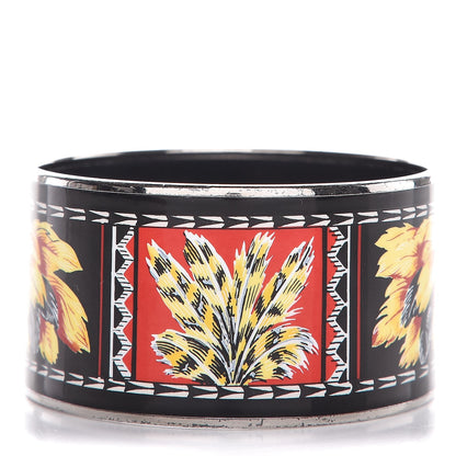 Hermes Enamel Printed Brazil Extra Wide Bracelet 65 1 of 5