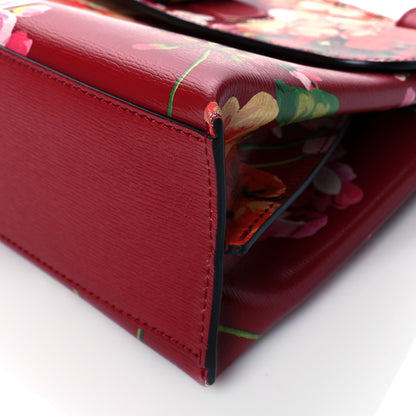 Gucci Shangai Calfskin Blooms Print Small Bamboo Daily Top Handle Bag Romantic Cerise Multicolor 9 of 9
