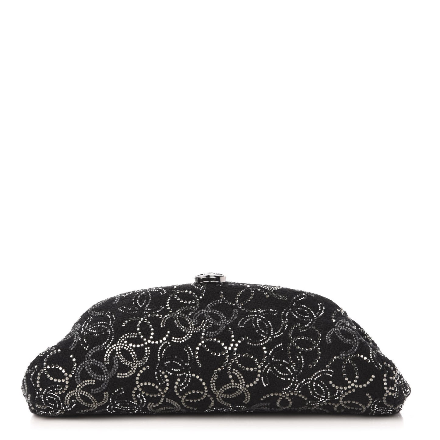 Tweed Strass Timeless Clutch Black