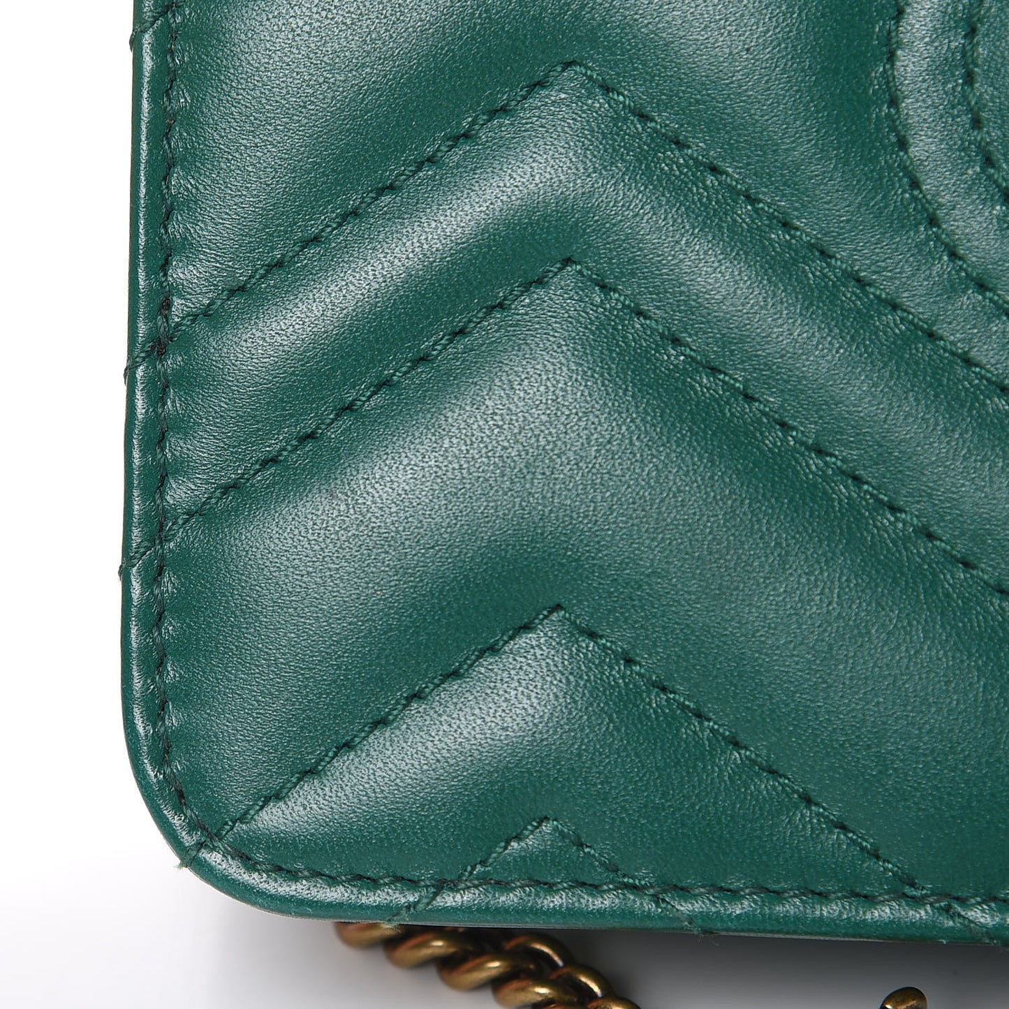 Calfskin Matelasse GG Marmont Mini Bag Emerald Green