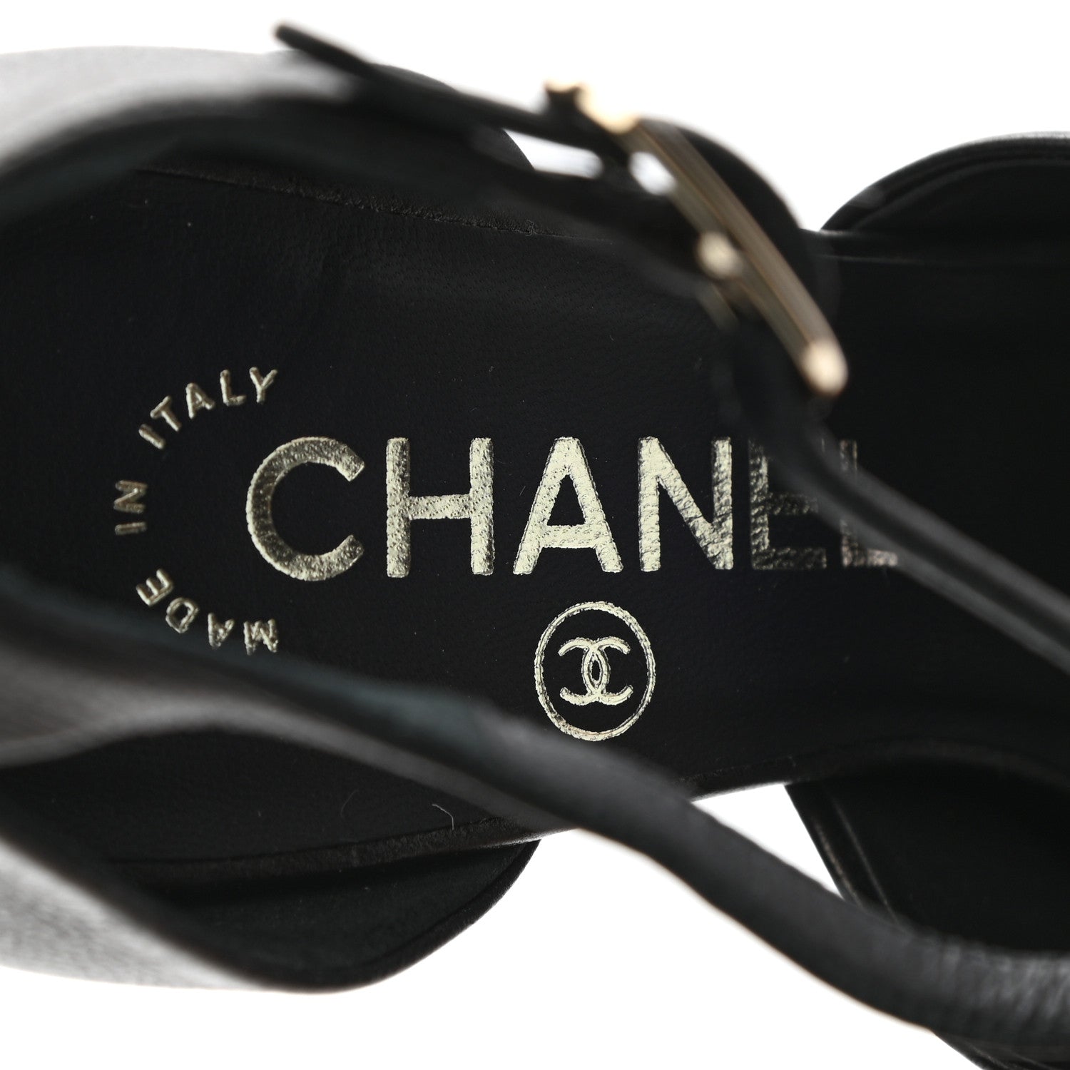 Chanel Lambskin Pearl Ankle Strap Sandals 37 Black 7 of 9