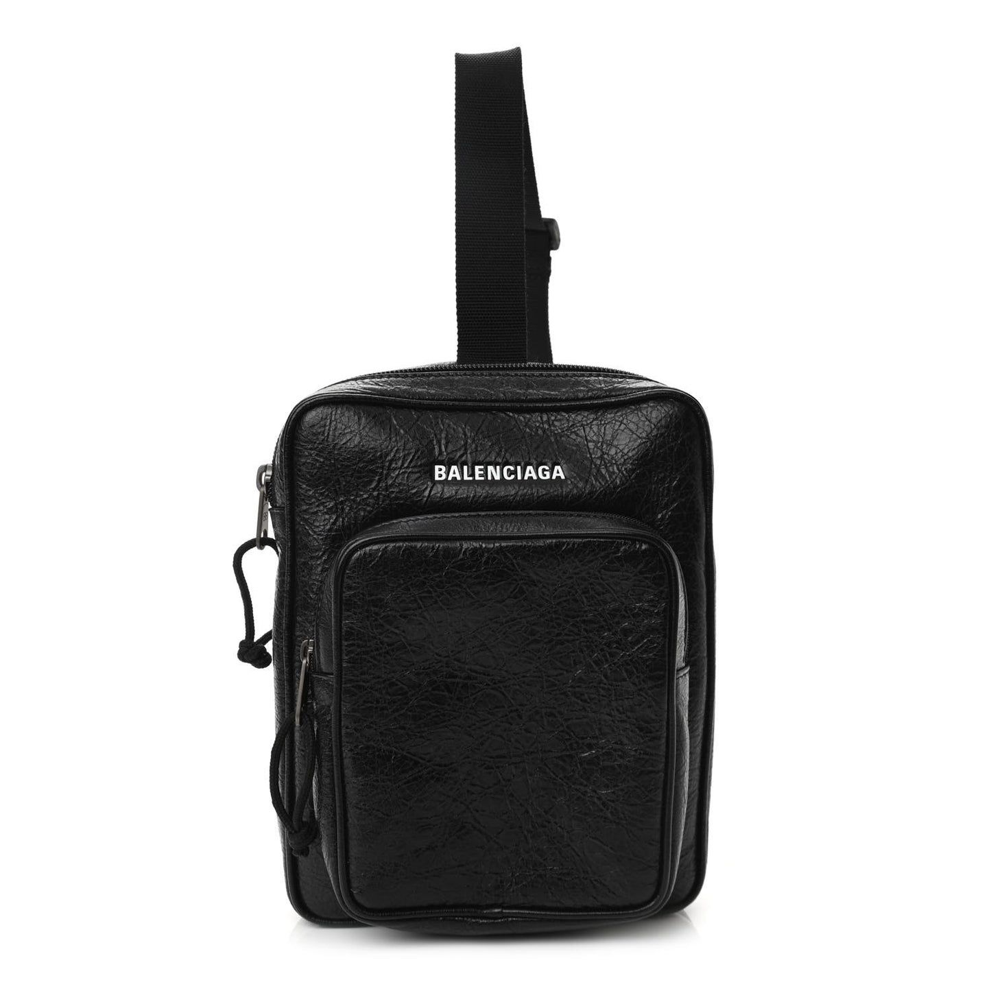 Agneau Logo Explorer Crossbody Messenger Bag Black