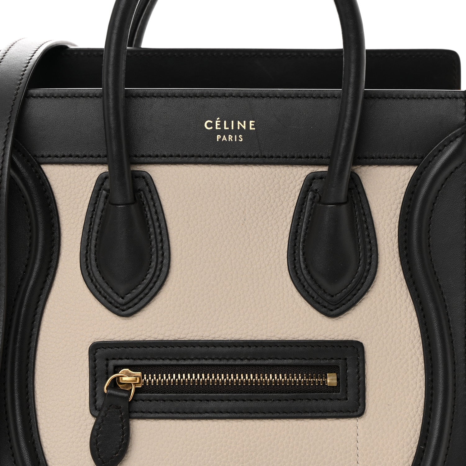 Celine Baby Grained Calfskin Nubuck Nano Tri-Color Luggage Desert 8 of 13
