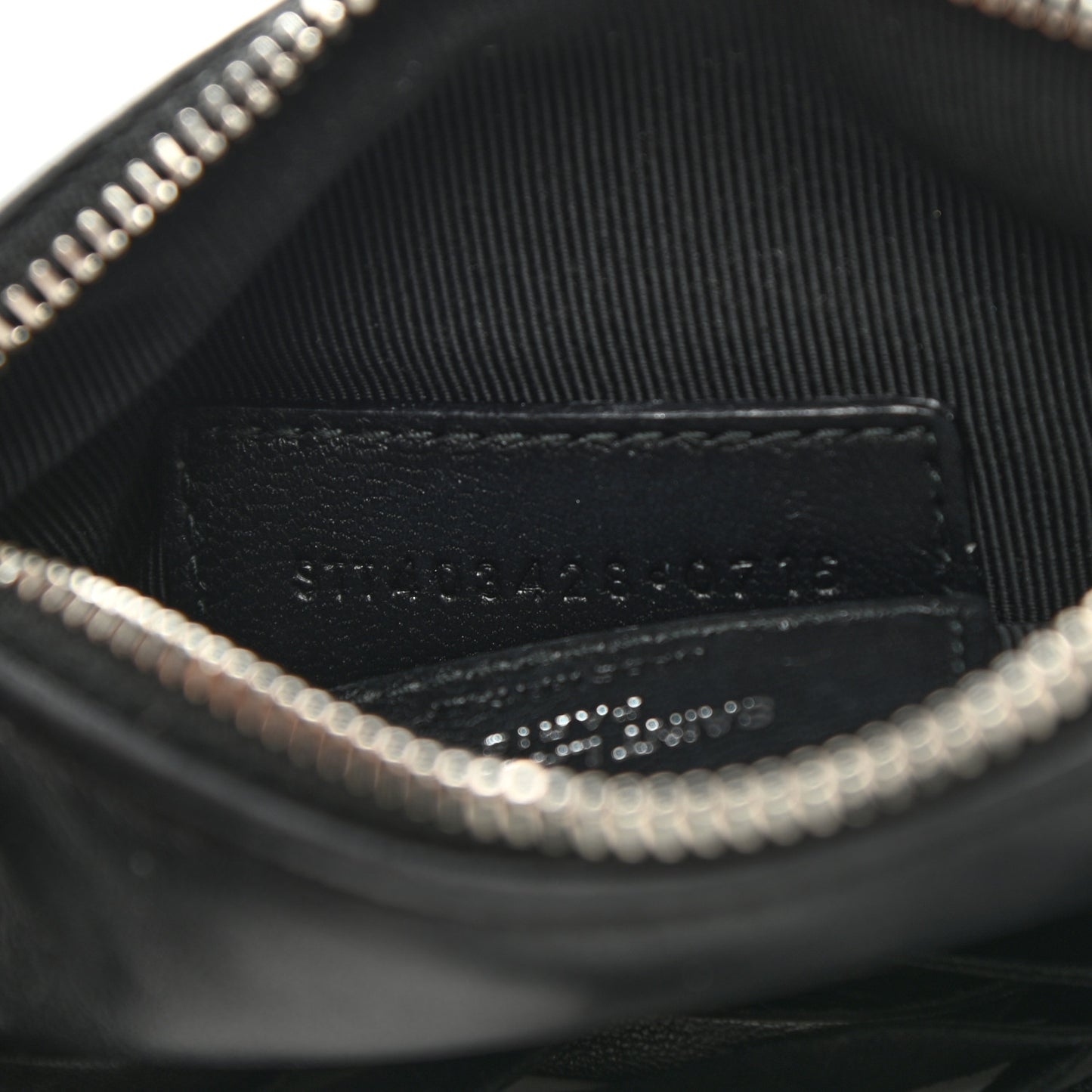 Calfskin Monogram Small Fringe Key Pouch Black