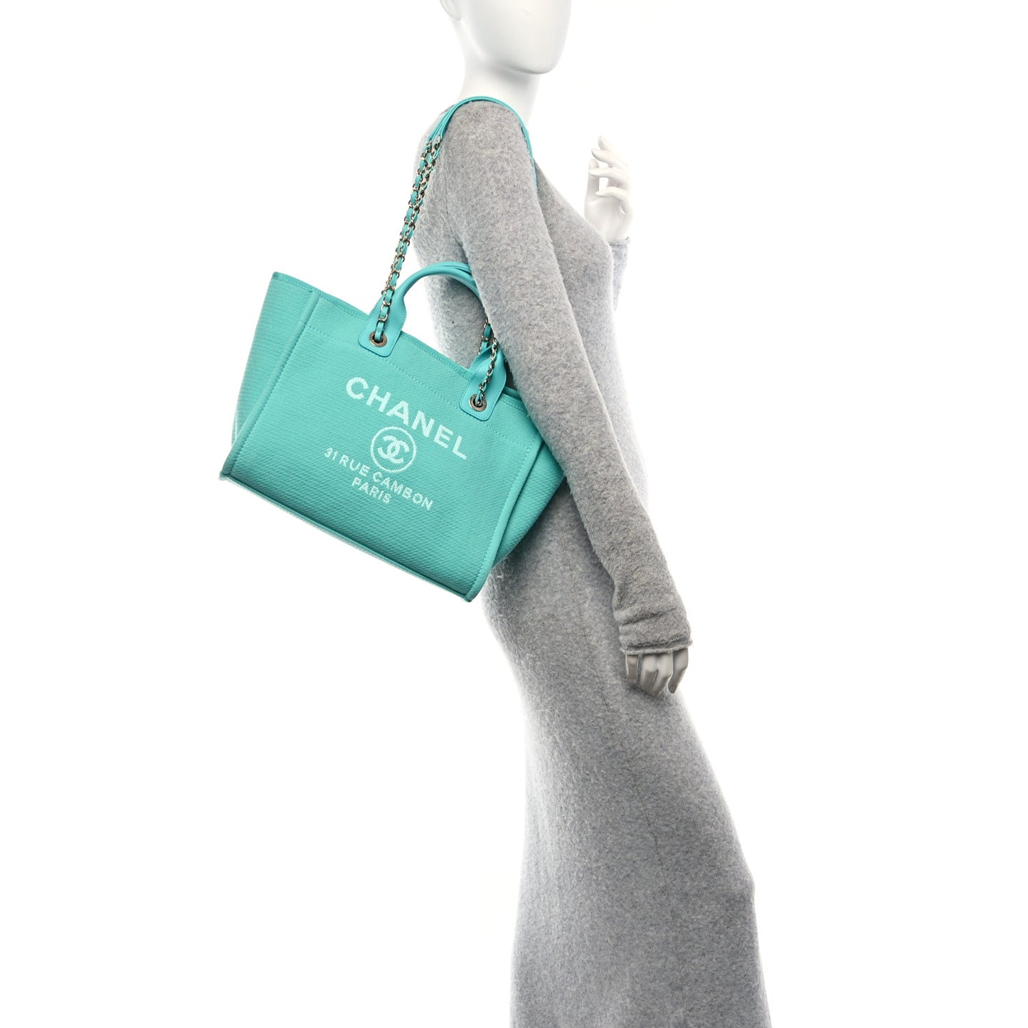 Mixed Fibers Small Deauville Tote Turquoise