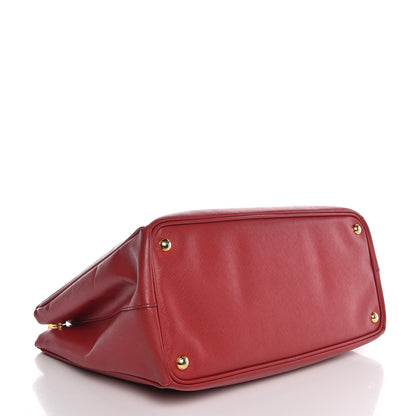 Prada Saffiano Large Galleria Double Zip Tote Fuoco 4 of 7