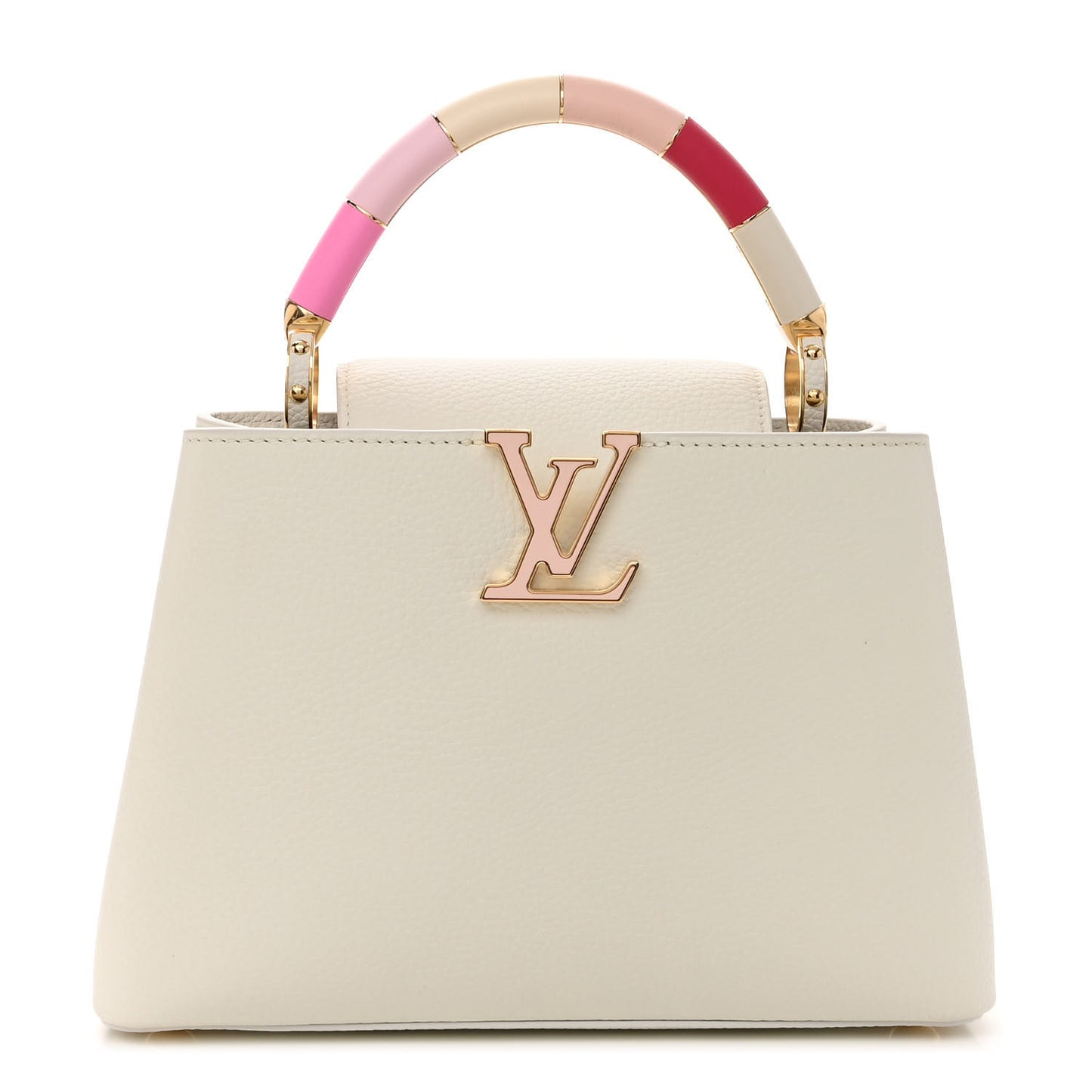 Taurillon Lambskin Calfskin Capucines BB Snow White