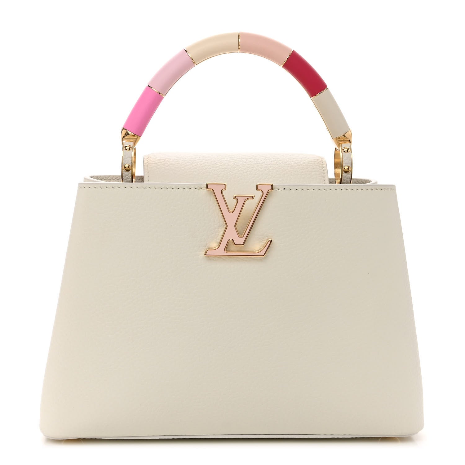 Louis Vuitton Taurillon Lambskin Calfskin Capucines BB Snow White 1 of 9