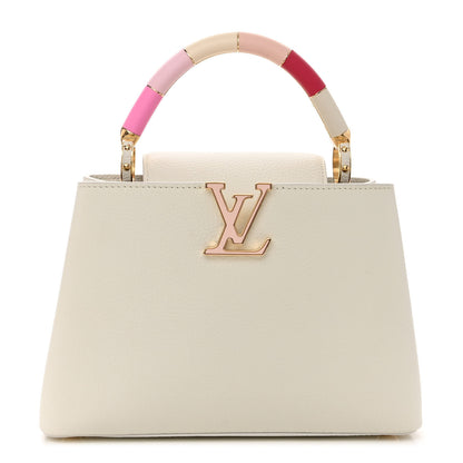 Louis Vuitton Taurillon Lambskin Calfskin Capucines BB Snow White 1 of 9