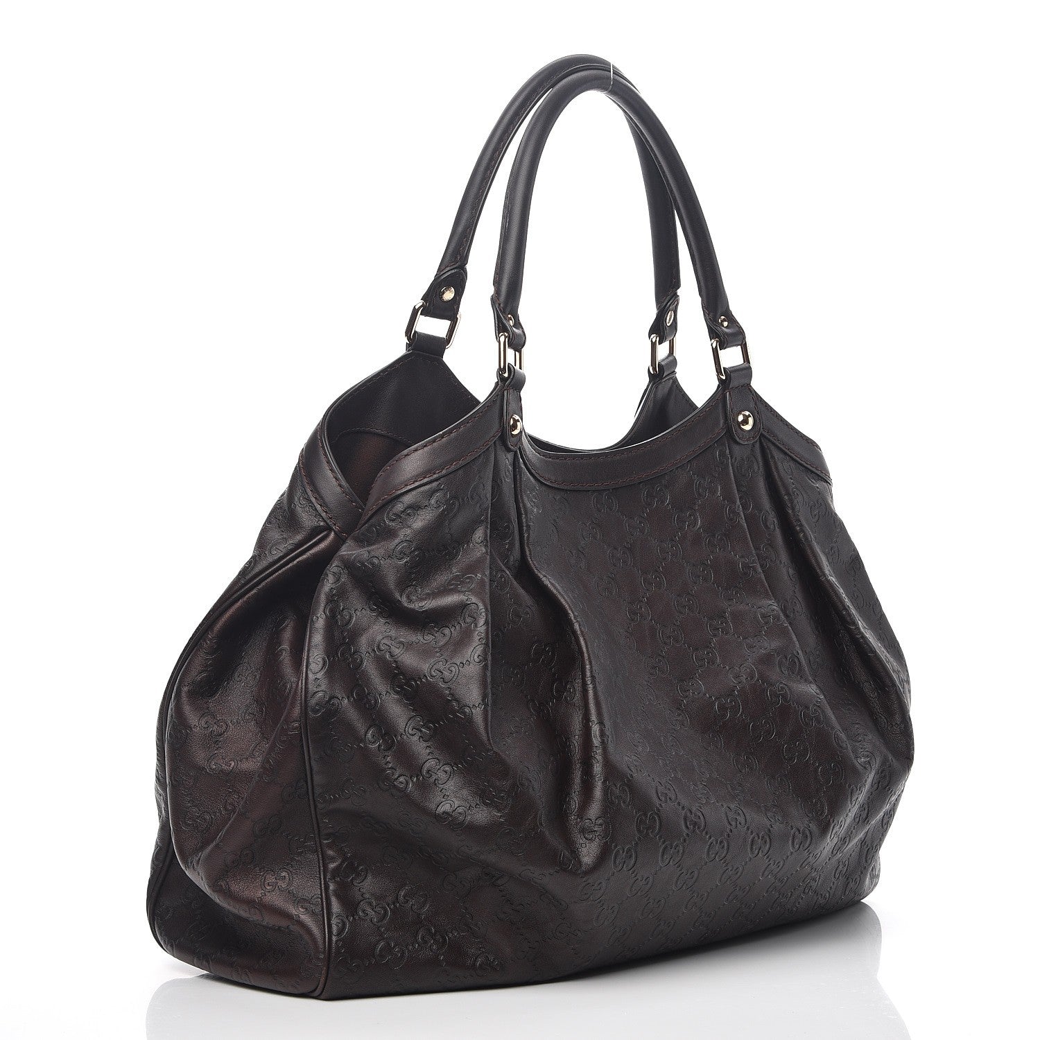 Gucci Guccissima Vitello Tender Large Sukey Tote Testa di Moro 3 of 7