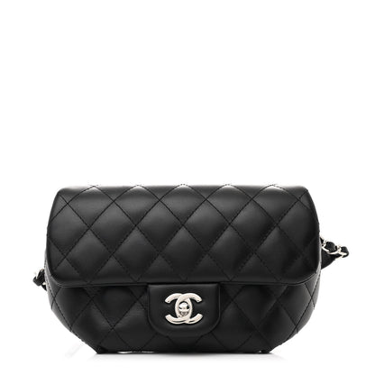 Chanel Calfskin Quilted CC Uniform Flap Belt Bag Black 1 of 13