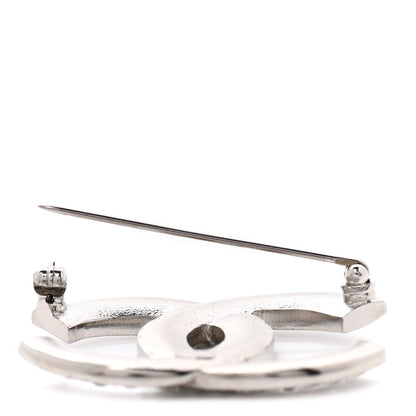 Chanel Crystal CC Brooch Silver 5 of 5