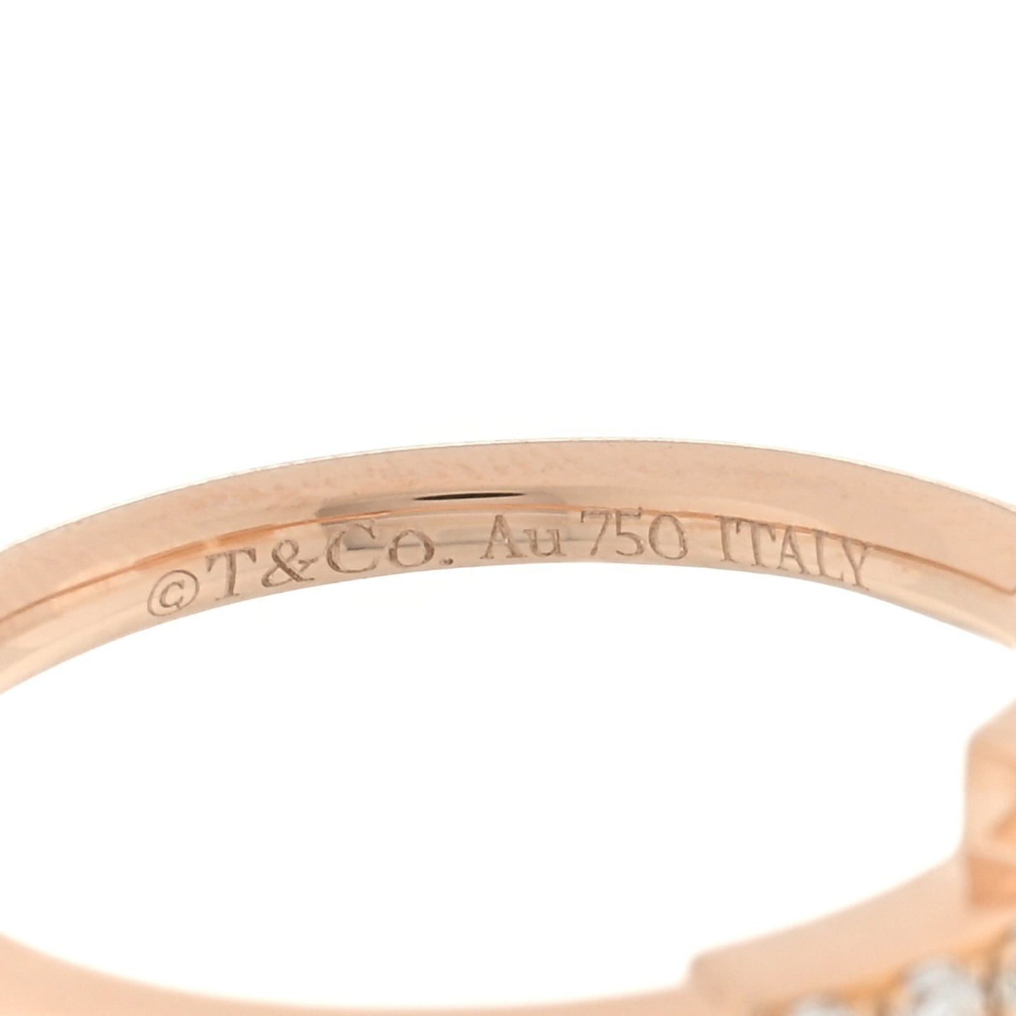 18K Rose Gold Diamond T Wire Ring 47 4