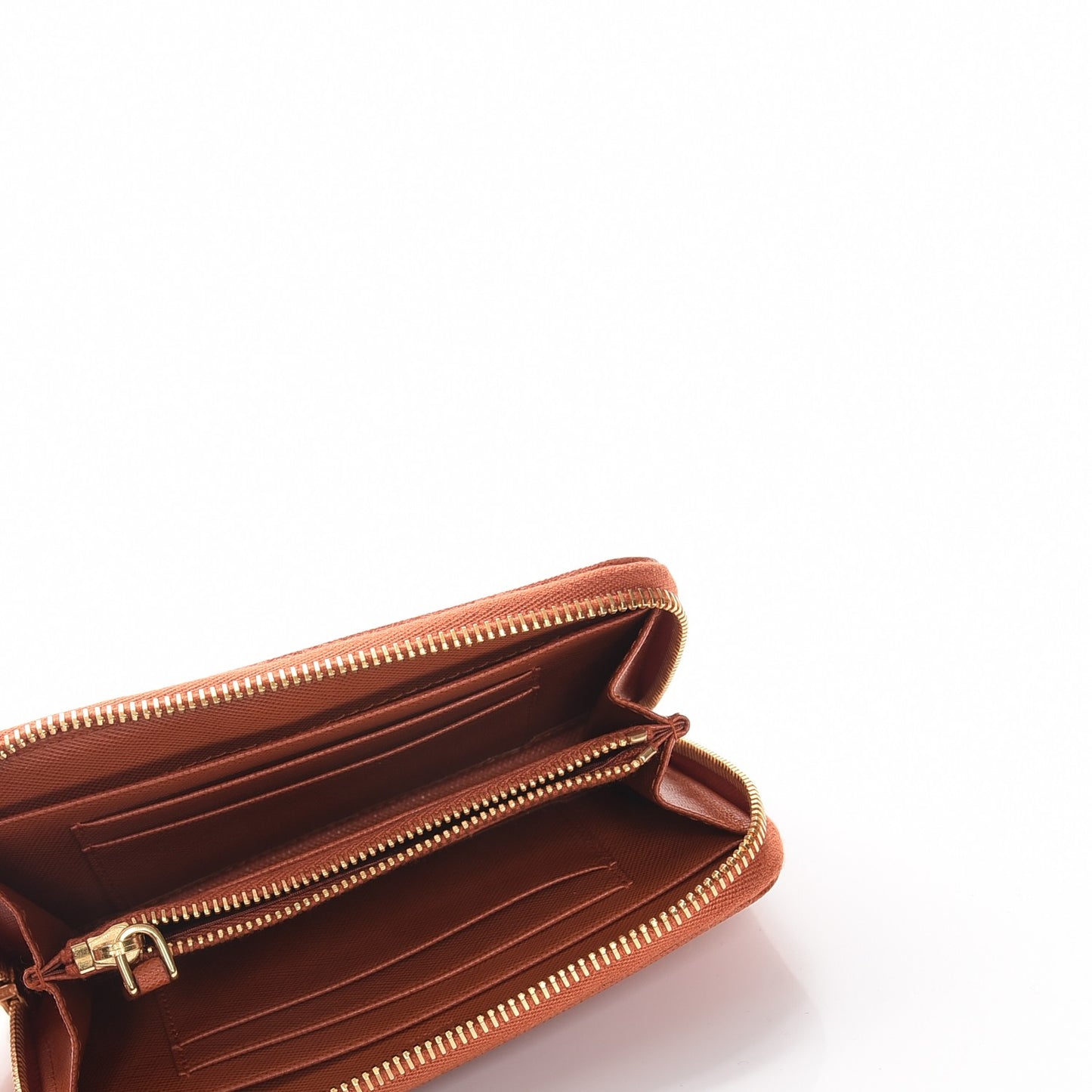 Saffiano Zip Around Wallet Papaya