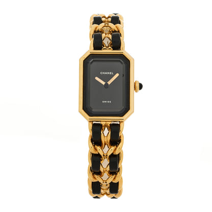 Chanel Stainless Steel Lambskin 20mm Chain Premiere Quartz Watch Gold L 1 of 4