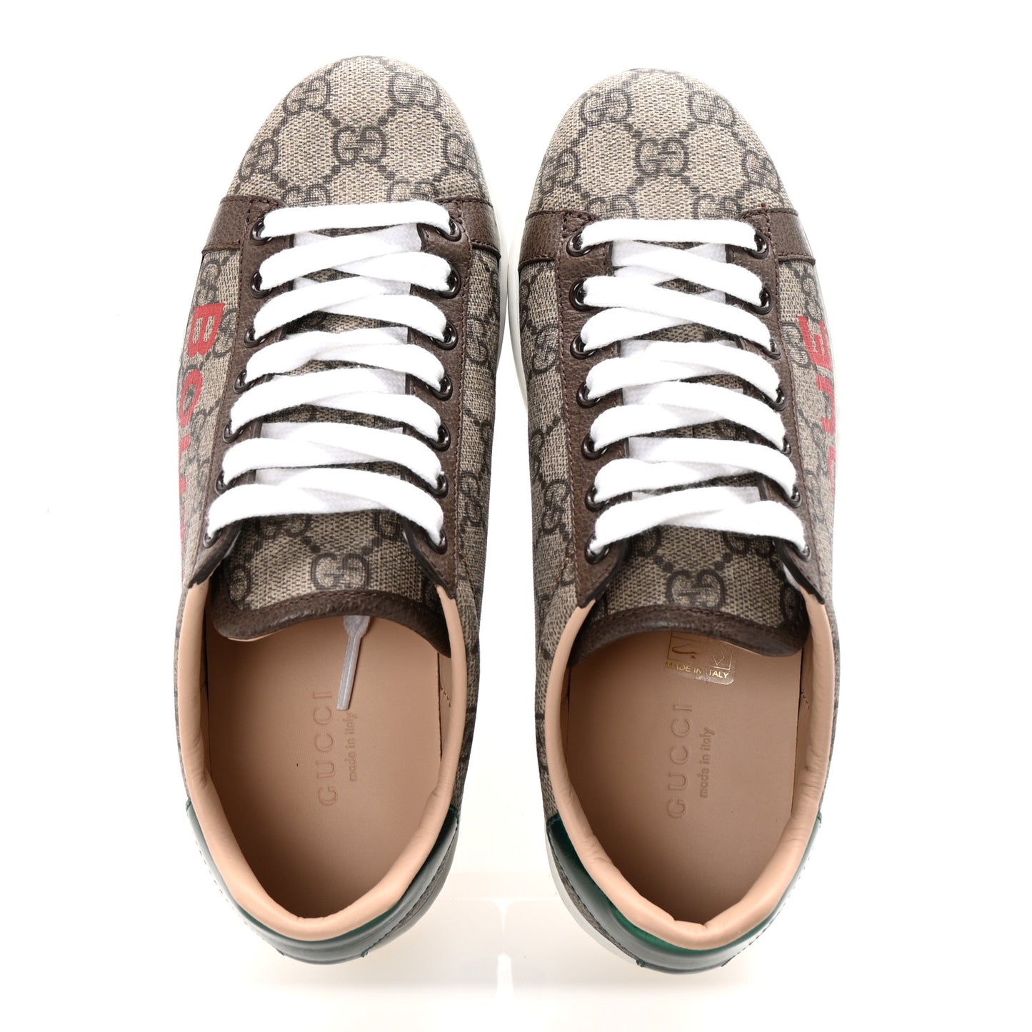 GG Supreme Monogram Boutique Ace Sneakers 35 Brown