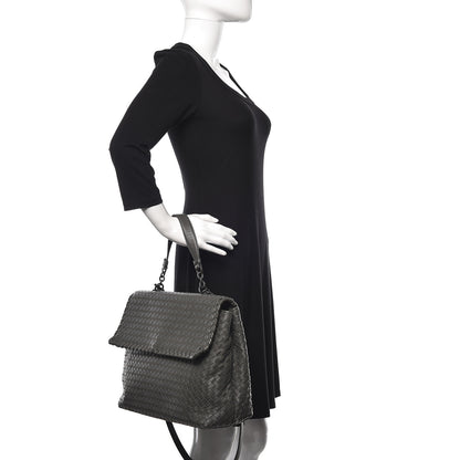 Bottega Veneta Nappa Intrecciato Large Olimpia Bag Light Grey 3 of 10