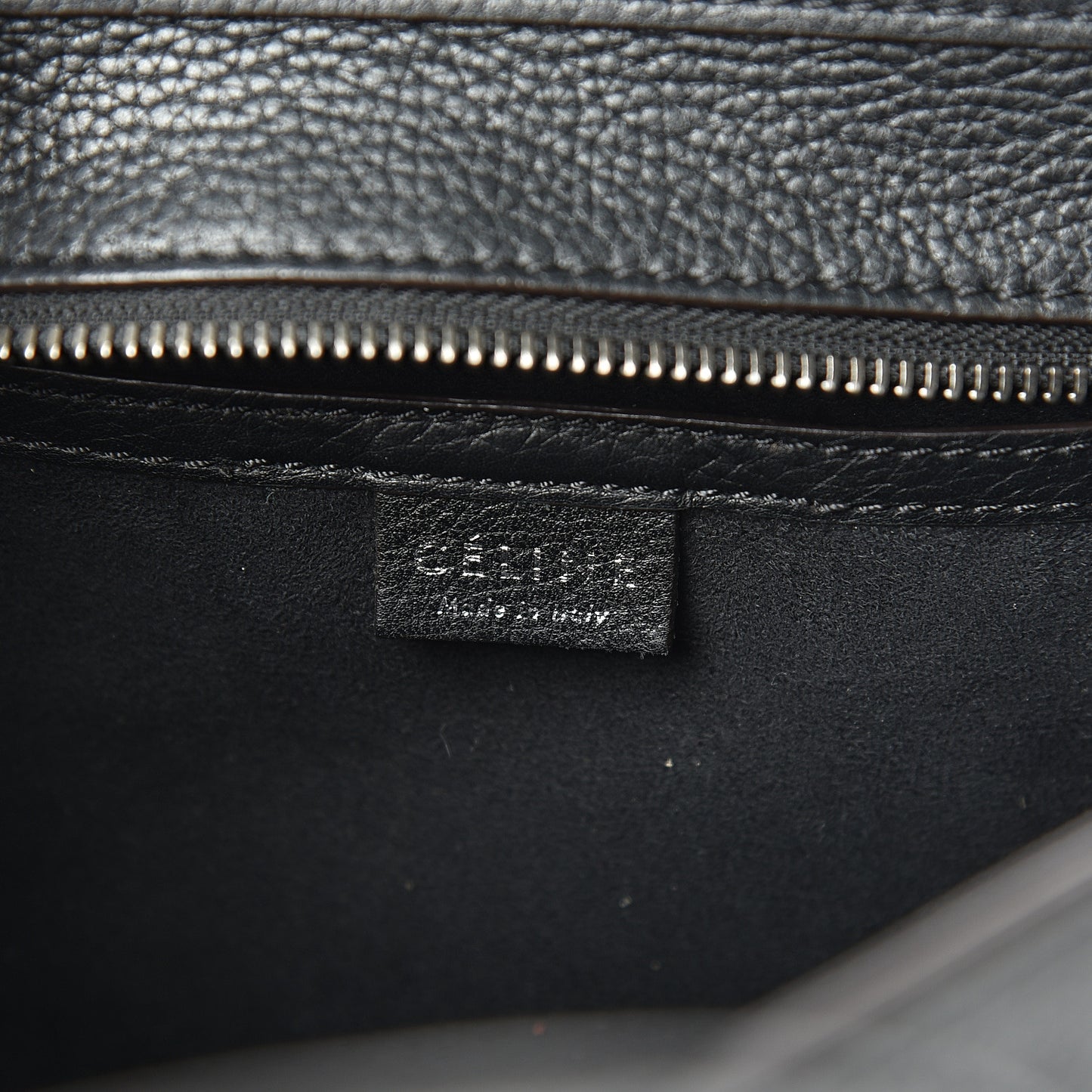 Drummed Calfskin Nano Luggage Black