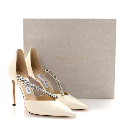 Jimmy Choo Crystal Ani Bee 100 Pumps 38.5 Latte 9 of 9