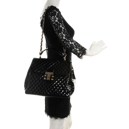 Chanel Glazed Calfskin Quilted Large Mademoiselle Flap Black 2 of 8
